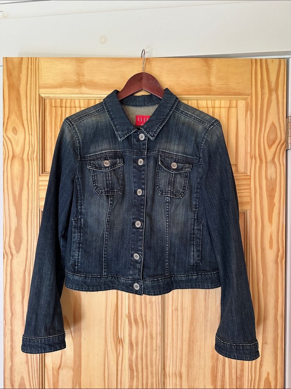ELLE Indigo Denim Jacket with Button-Front